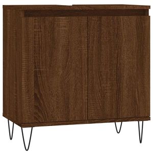 vidaXL Badschrank Braun Eichen-Optik 58x33x60 cm Holzwerkstoff