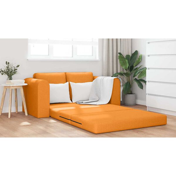 vidaXL Schlafsofa 60cm Dunkelgelb Stoff