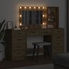 vidaXL Schminktisch mit Schubladen 3 pcs Artisan-Eiche Holzwerkstoff
