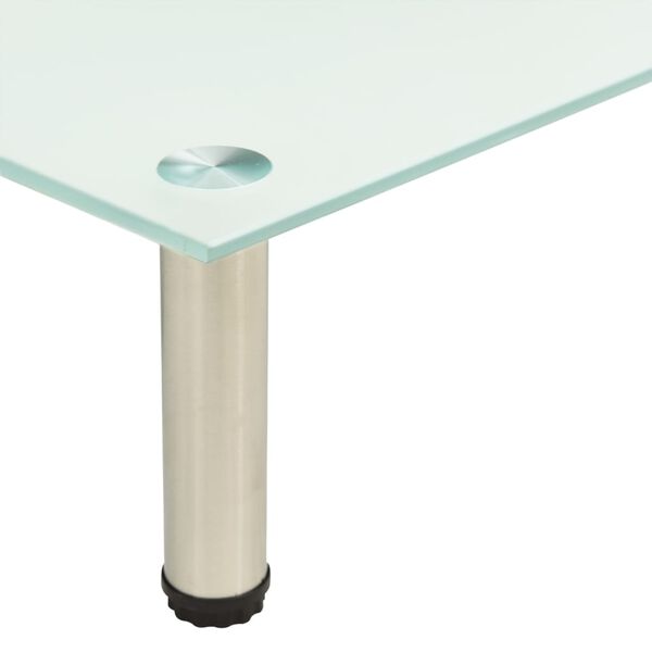 vidaXL TV-Tisch 100x35x17 cm Satiniertes Hartglas