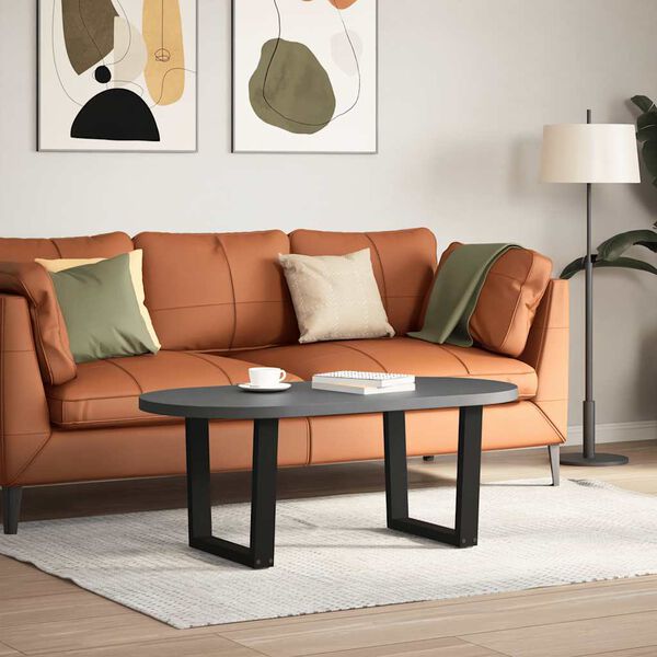 vidaXL Couchtischbeine V-Form 2 St&uuml;ck Schwarz 60x(42-43,3) cm Stahl