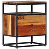 vidaXL Nachttisch 40x30x50 cm Massives Altholz und Stahl