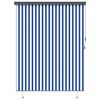 vidaXL Rollo Gestreift Blau und Wei&szlig; 200 x 250 cm Stoff und Aluminium