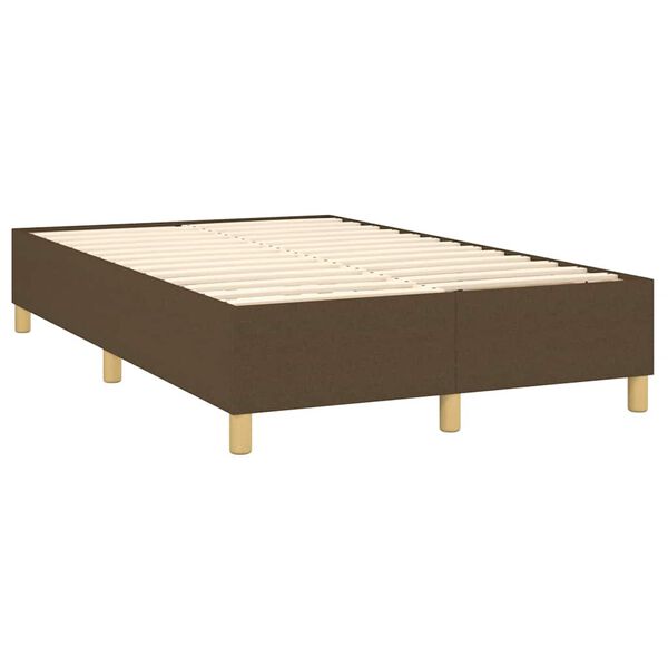 vidaXL Boxspringbett mit Matratze Dunkelbraun 120x190 cm Stoff
