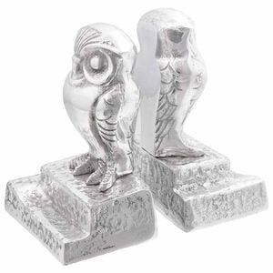 vidaXL Buchst&uuml;tzen 2 stk. Silber 12 x 9 x 19 cm Aluminium