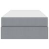 vidaXL Aufbewahrungsbett mit Matratze Hellgrau 100 x 200 cm Polyester