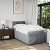vidaXL Boxspringbett mit Matratze Hellgrau 80x200 cm Stoff