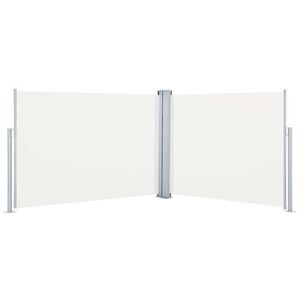 vidaXL Ausziehbare Seitenmarkise Creme 100 x 1000 cm