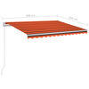 vidaXL Markise Manuell Einziehbar mit LED 300x250 cm Orange und Braun