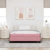 vidaXL Boxspringbett mit Matratze Rosa 140 x 190 cm Stoff