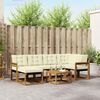 vidaXL Outdoor-Sofagarnitur mit Kissen 7 pcs Natur und Creme