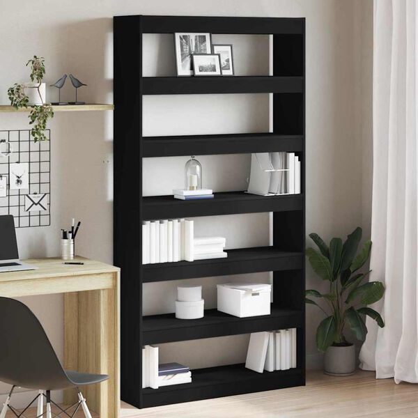 vidaXL B&uuml;cherregal Schwarz 100 x 30 x 198 cm Holzwerkstoff