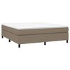 vidaXL Boxspringbett mit Matratze Taupe 180x200 cm Stoff