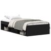vidaXL Bettgestell ohne Matratze Schwarz Eichen-Optik 100x200 cm