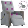 vidaXL Massagesessel Elektrisch Hellgrau Stoff