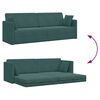 vidaXL Boden-Sofa-Bett 200cm Dunkelgr&uuml;n Samt