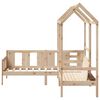 vidaXL Tagesbett und Bank mit Dach 80x200 cm Kiefernholz