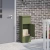 vidaXL Paketdrop-Box mit Speicher Olivgr&uuml;n 44,5 x 29 x 110,5 cm Stahl