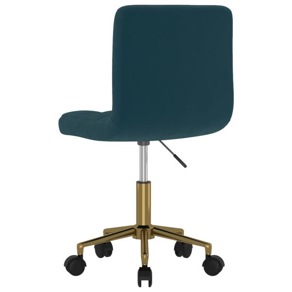 vidaXL Esszimmerstühle 4 Stk. Drehbar Blau Samt