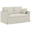 vidaXL Sofa 2 pcs Creme 138 x 78 x 80 cm Samt