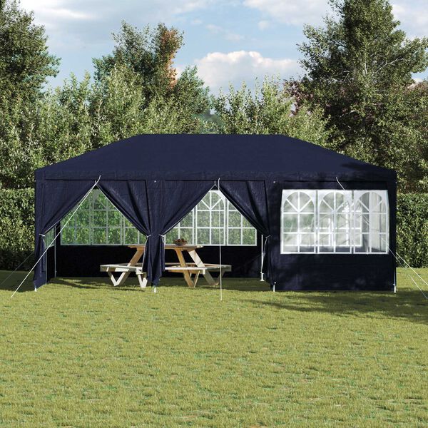 vidaXL Party-Zelt Blau 600 x 400 x 266 cm Polyethylen