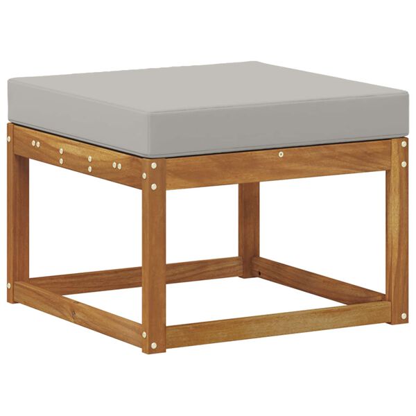 vidaXL Outdoor-Sofagarnitur mit Kissen 6 pcs Nat&uuml;rlich und Hellgrau