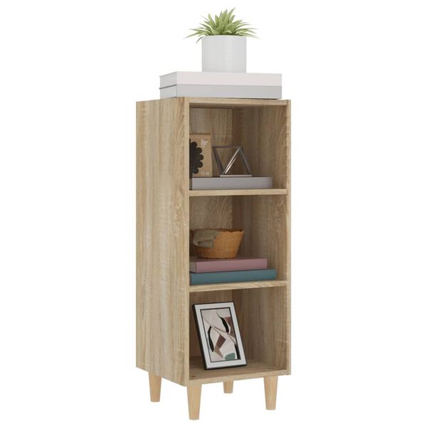 vidaXL Sideboard Sonoma-Eiche 34,5x32,5x90 cm Holzwerkstoff