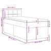 vidaXL Boxspringbett mit Matratze Taupe 100x200 cm Stoff