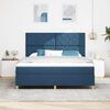 vidaXL Boxspringbett mit Matratze mit Kopfteil Blau 180 x 200 cm Stoff