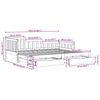 vidaXL Tagesbett Ausziehbar mit Schubladen ohne Matratze 90x200 cm