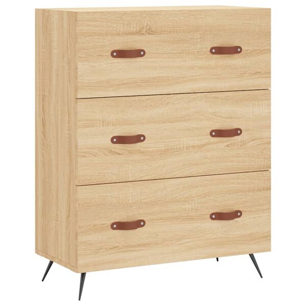 vidaXL Kommode Sonoma-Eiche 69,5x34x90 cm Holzwerkstoff