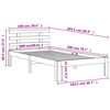 vidaXL Massivholzbett ohne Matratze Wachsbraun 100x200 Kiefernholz