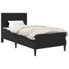 vidaXL Bettgestell mit Matratze mit Kopfteil Schwarz 80 x 200 cm Samt