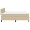 vidaXL Boxspringbett Hellgrau und Wei&szlig; 203 x 200 x 88 cm Cordstoff