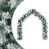 vidaXL Weihnachtsgirlande Gr&uuml;n und Wei&szlig; 270 cm PVC