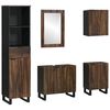 vidaXL Badezimmerm&ouml;bel-Set mit Schubladen 5 pcs Wei&szlig; Holzwerkstoff