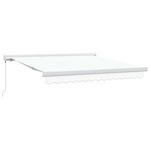 vidaXL Ausziehbare Markise Wei&szlig; 300 x 250 cm Leinen und Aluminium