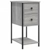 vidaXL Nachttische 2 Stk. Grau Sonoma 32x42x70 cm Holzwerkstoff