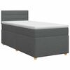 vidaXL Boxspringbett mit Matratze Dunkelgrau 80 x 200 cm Stoff