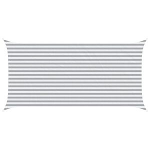 vidaXL Sonnensegel Hellgrau und Wei&szlig; 5 x 2,5 m 100 % Polyester Oxford