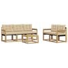 vidaXL Outdoor-Sofagarnitur 6 Stk. Wei&szlig; und Beige