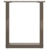 vidaXL Couchtischbeine U-Form 2 Stk. Naturstahl 38x(42-43) cm Stahl
