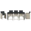 vidaXL Garten Essgruppe 9 pcs Hellgrau Poly-Rattan