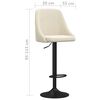vidaXL Barhocker 2 Stk. Creme Samt