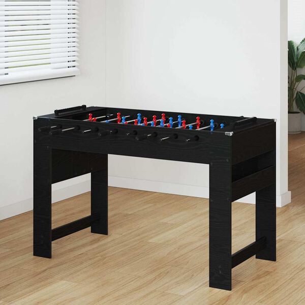vidaXL Tischfu&szlig;balltisch Schwarze Eiche 125 x 60,5 x 80 cm
