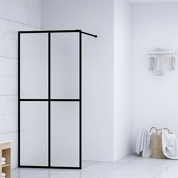 vidaXL Duschwand für Walk-in Dusche Mattes Sicherheitsglas 100x195 cm