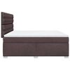 vidaXL Boxspringbett mit Matratze Dunkelbraun 180x200 cm Stoff