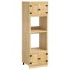 vidaXL Schrank SKI Honigbraun 66 x 58 x 207 cm Massives Kiefernholz