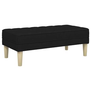 vidaXL Bank mit Kissen Schwarz 113 x 57 x 39 cm Stoff
