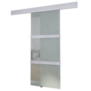 vidaXL Schiebet&uuml;r Glas und Aluminium 178 cm Silbern